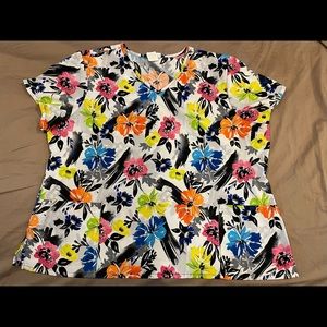 Scrubstar multi color scrub top 3xl
